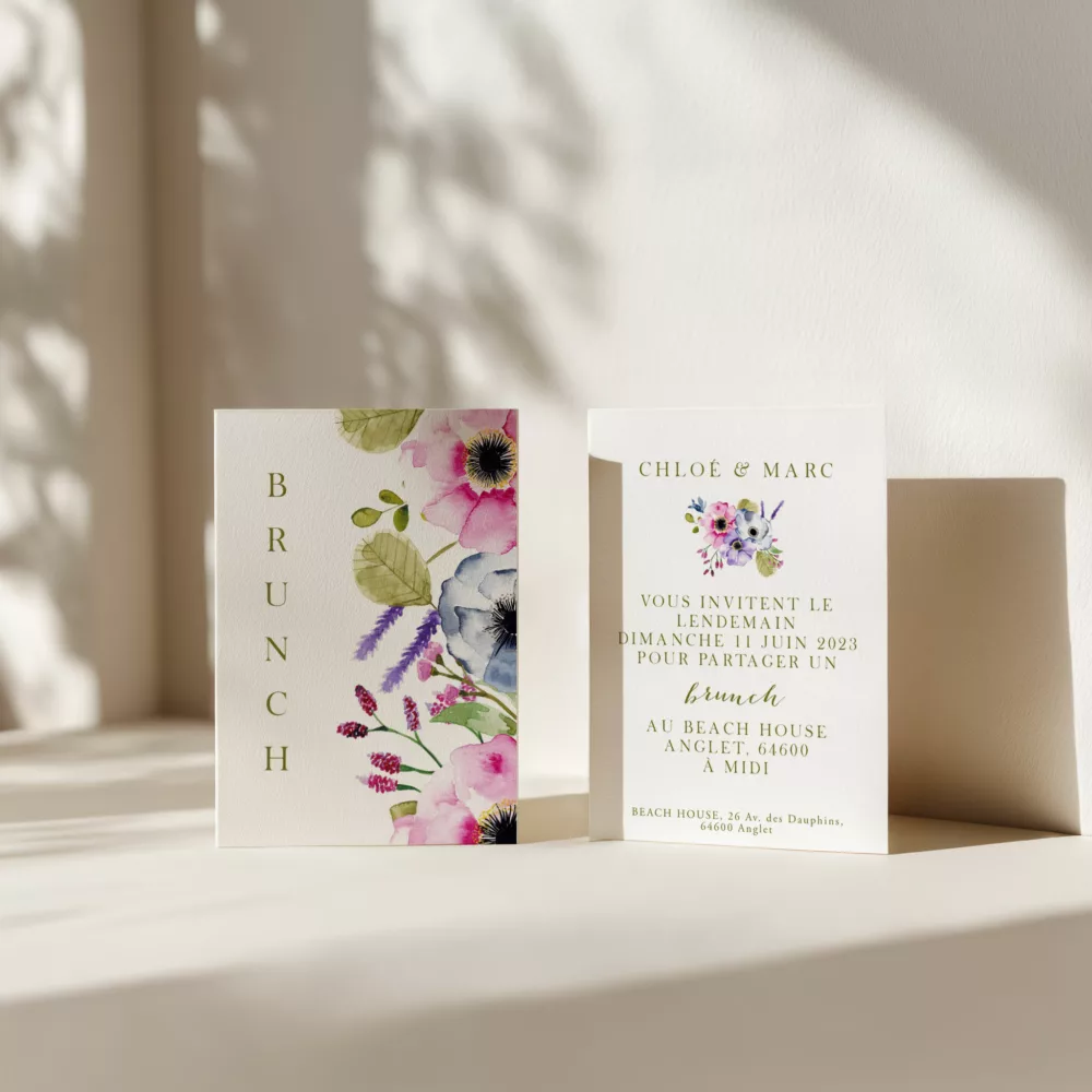 Carton brunch de mariage Balade Champêtre - Maison Célestine