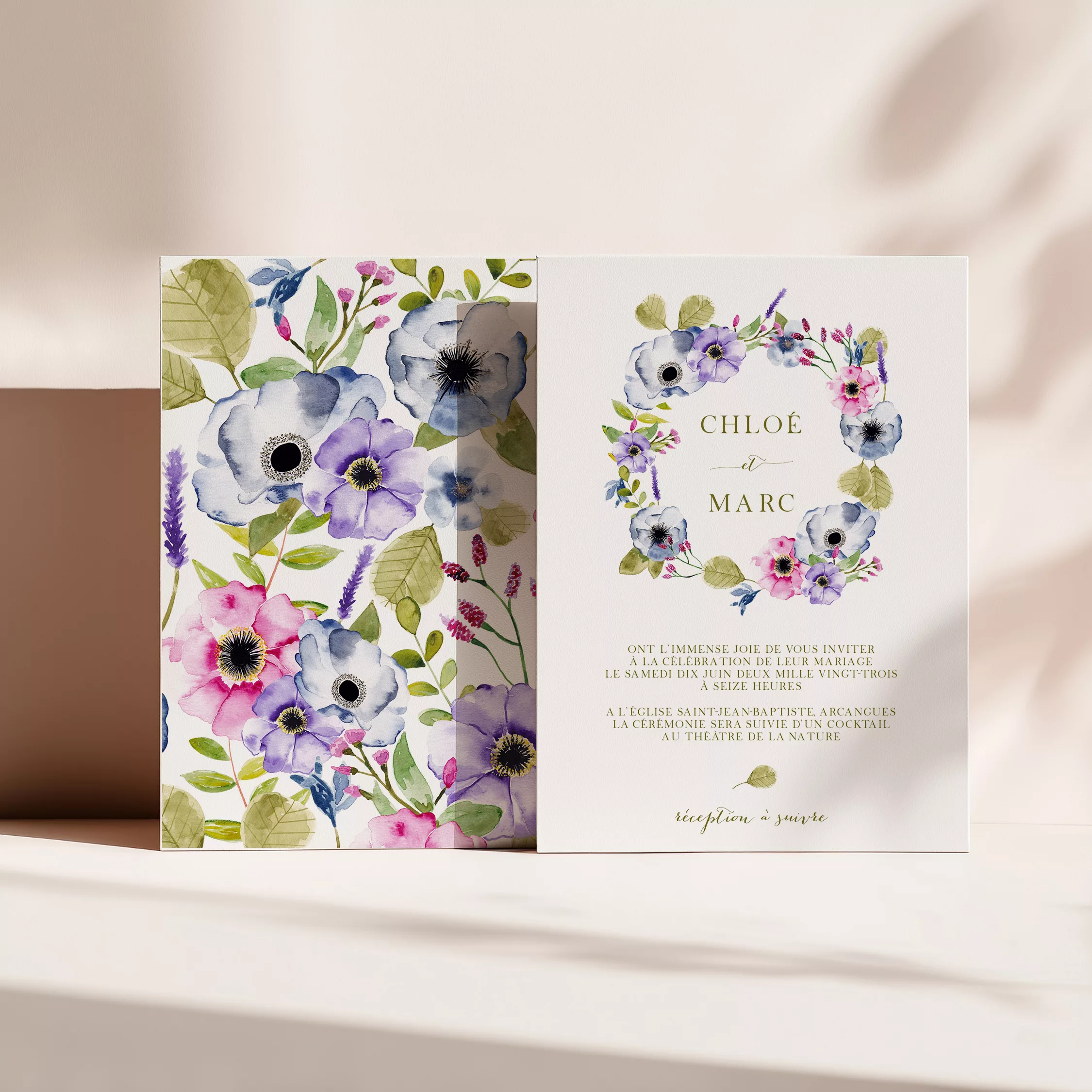 Faire-part de mariage Balade Champêtre - Maison Célestine