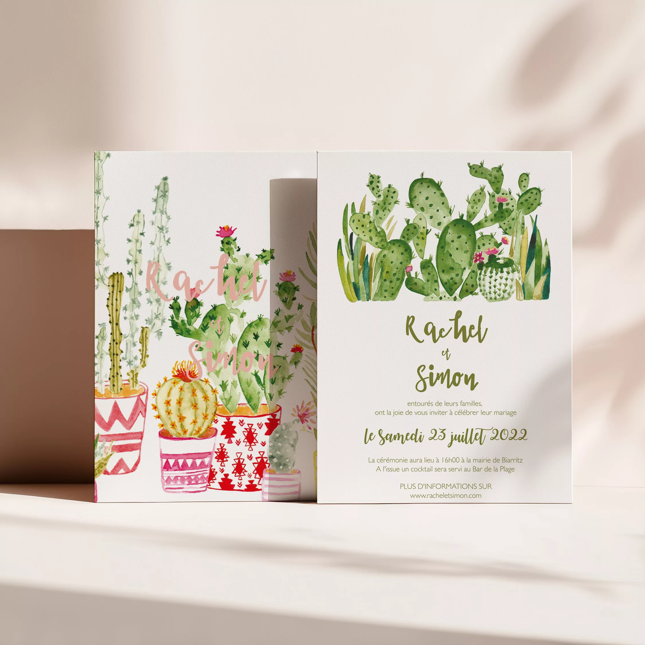 Faire-part de mariage Cactus Garden - Maison Célestine