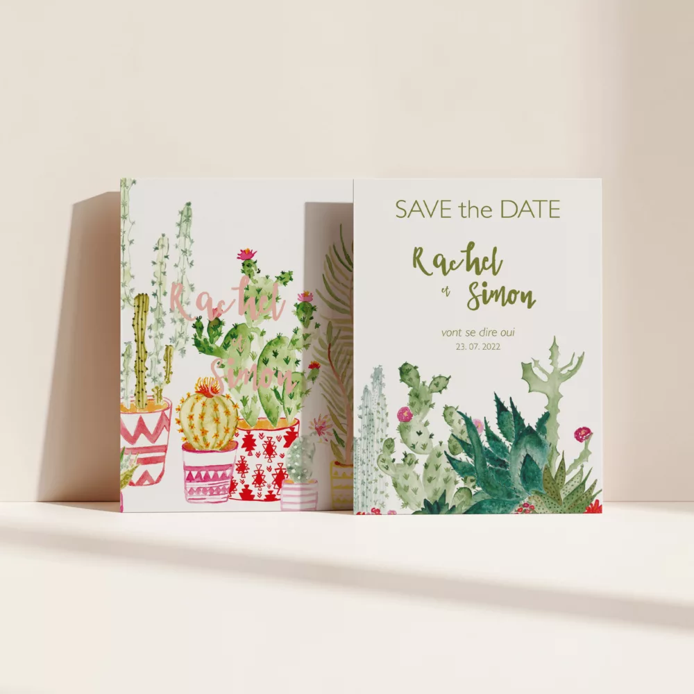Save the Date Cactus Garden - Maison Célestine