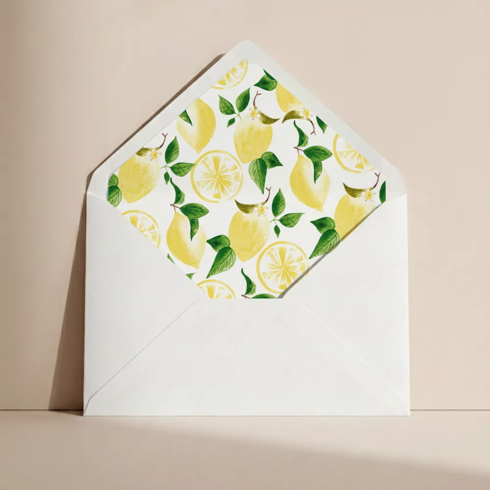 Doublure enveloppe Un amour de citron