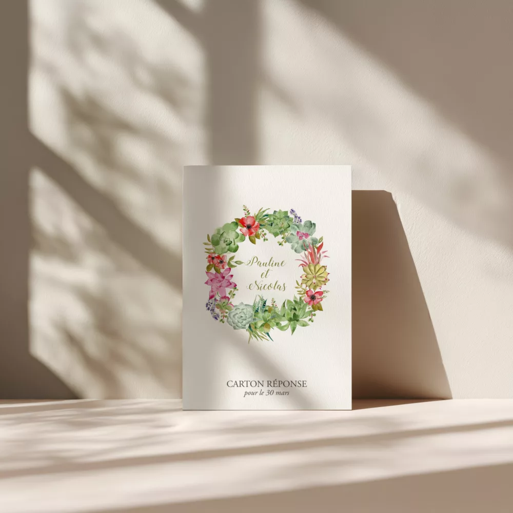 Carton Réponse de Mariage - Maison Célestine