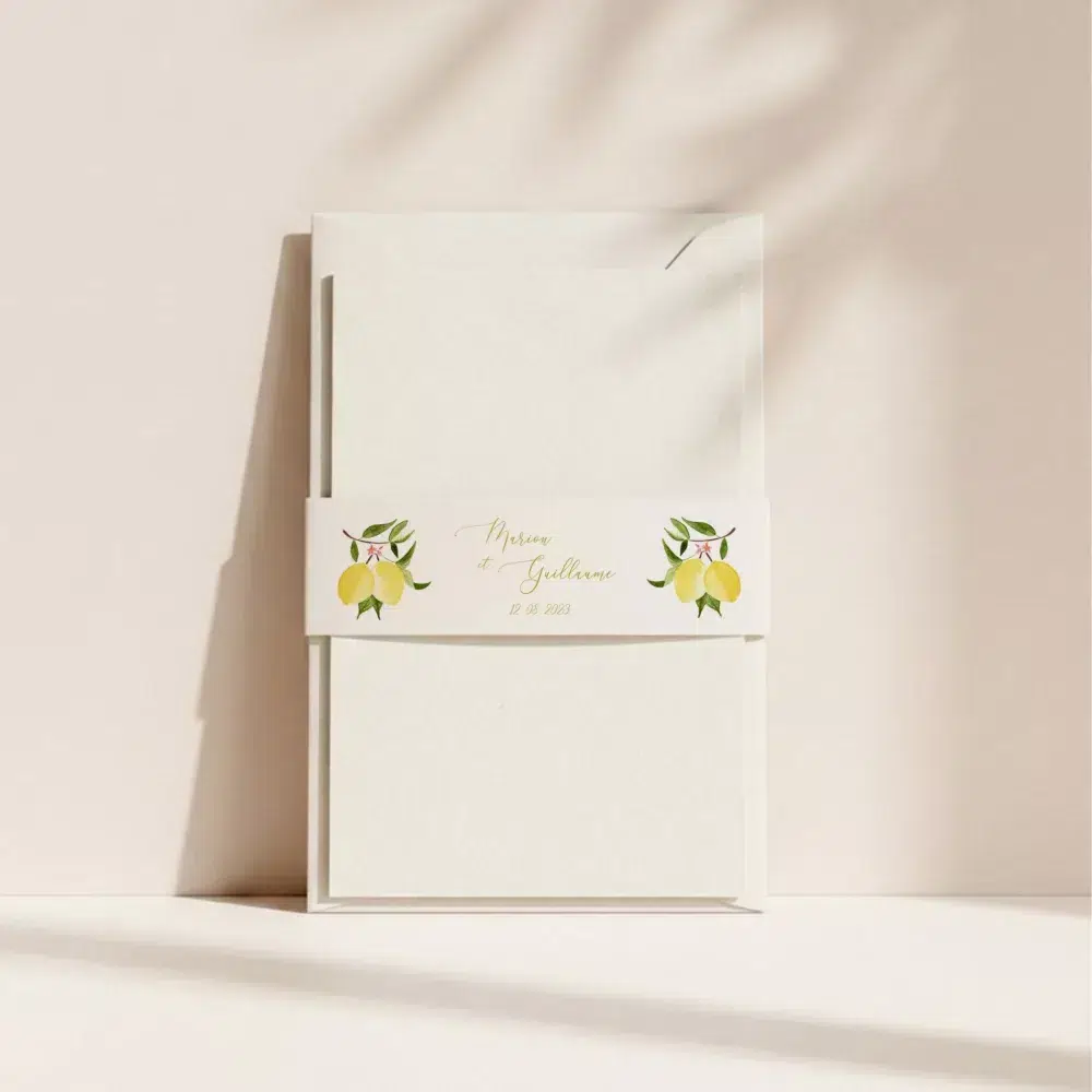 Belly band de mariage Un Amour de Citron