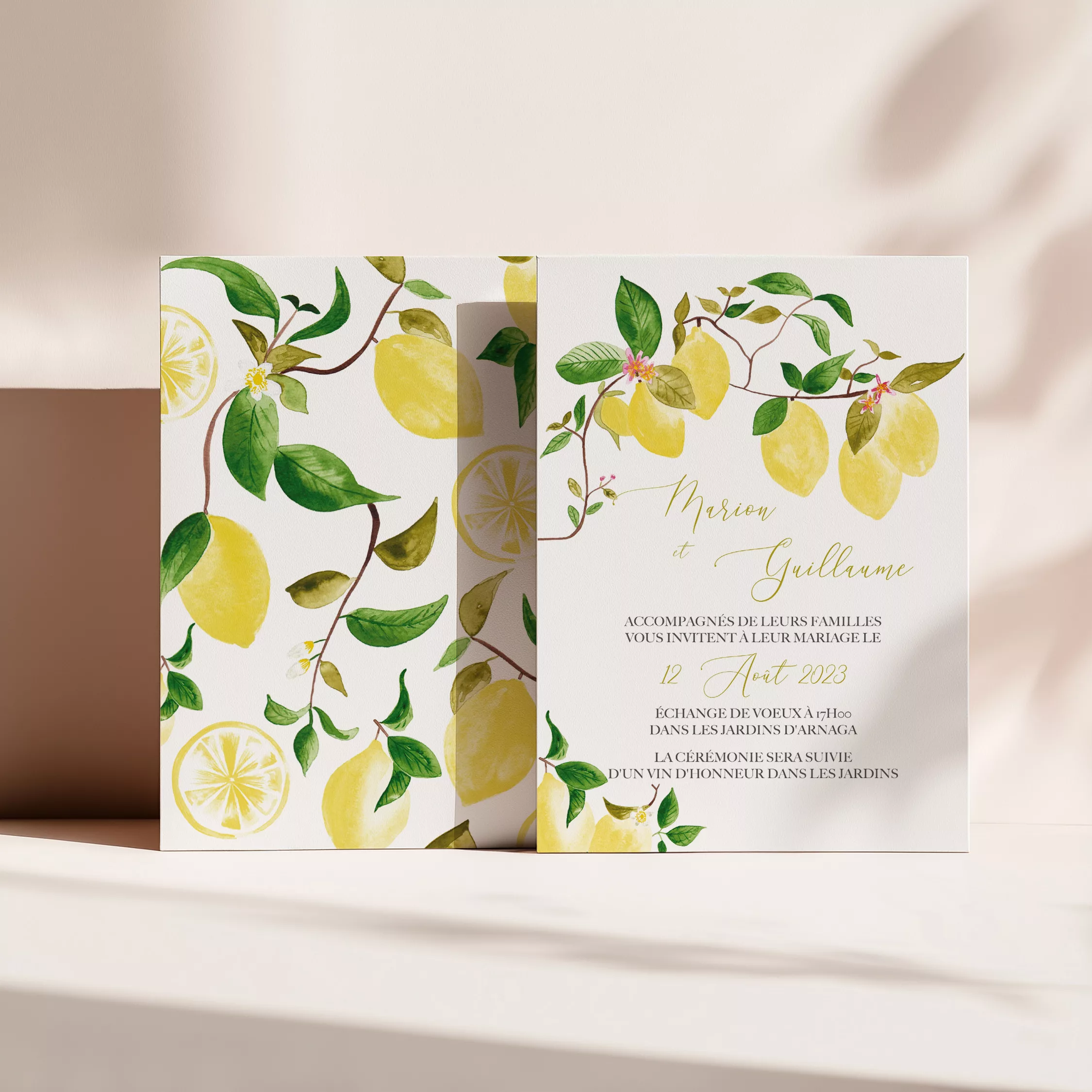 Faire-part de mariage Un Amour de Citron - Maison Célestine