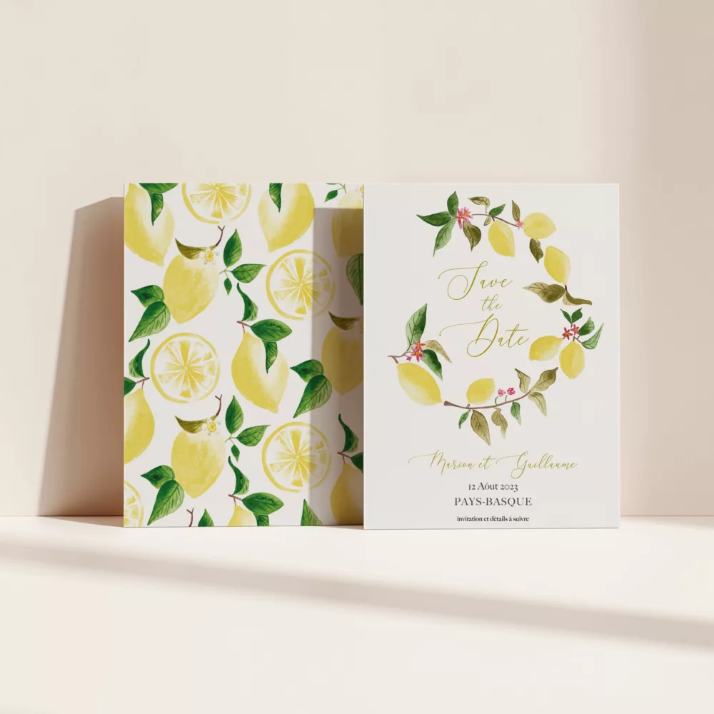 Save the Date Un Amour de Citron - Maison Célestine