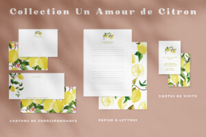Cartes de Correspondance Un Amour de Citron - Maison Célestine