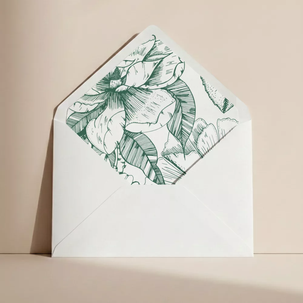 Doublure enveloppe mariage Vintage Bloom