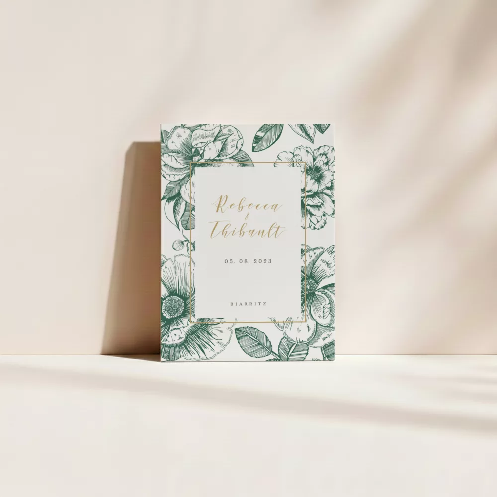 Couverture livret de cérémonie mariage vintage – Vintage Bloom