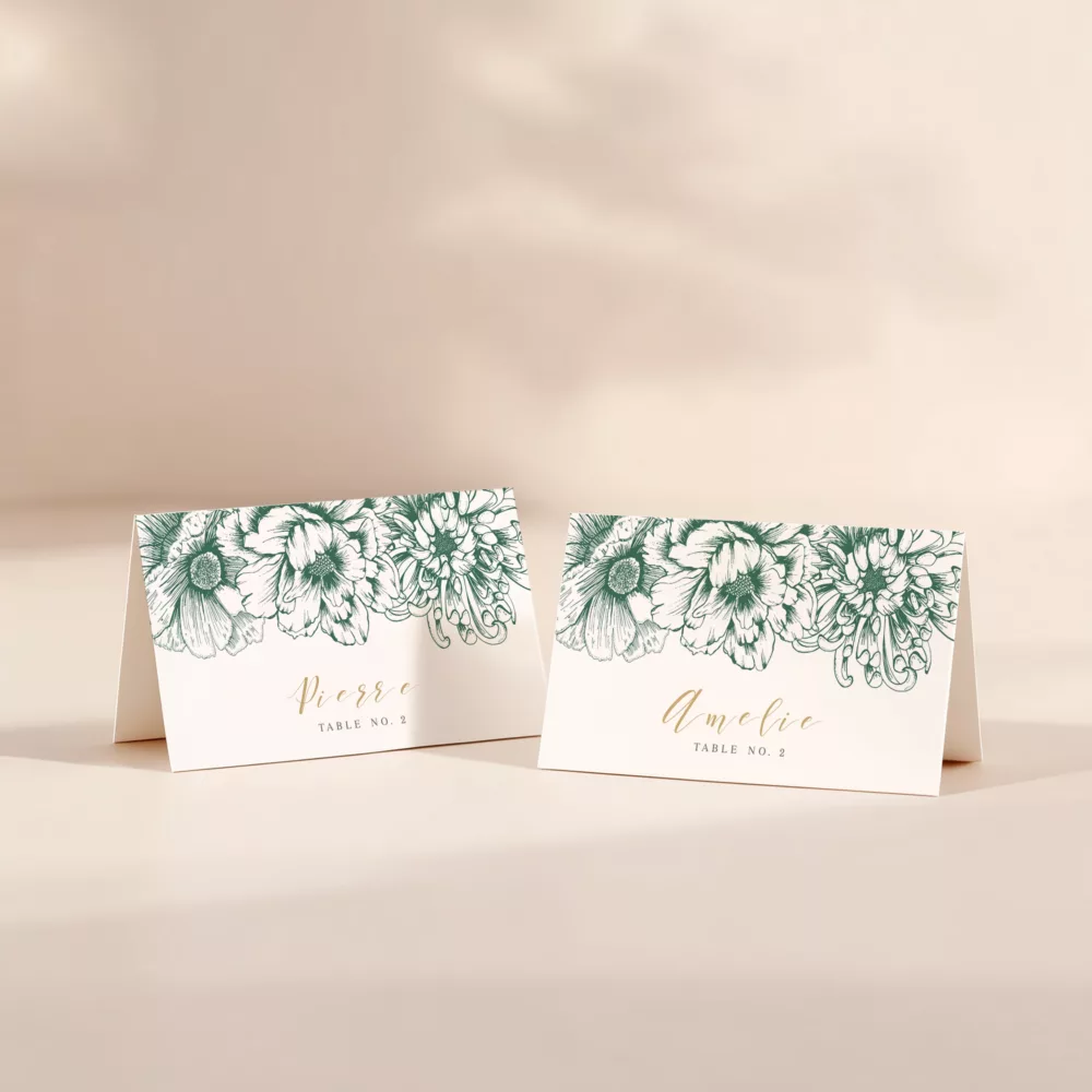 Marque-place de mariage vintage Maison Célestine