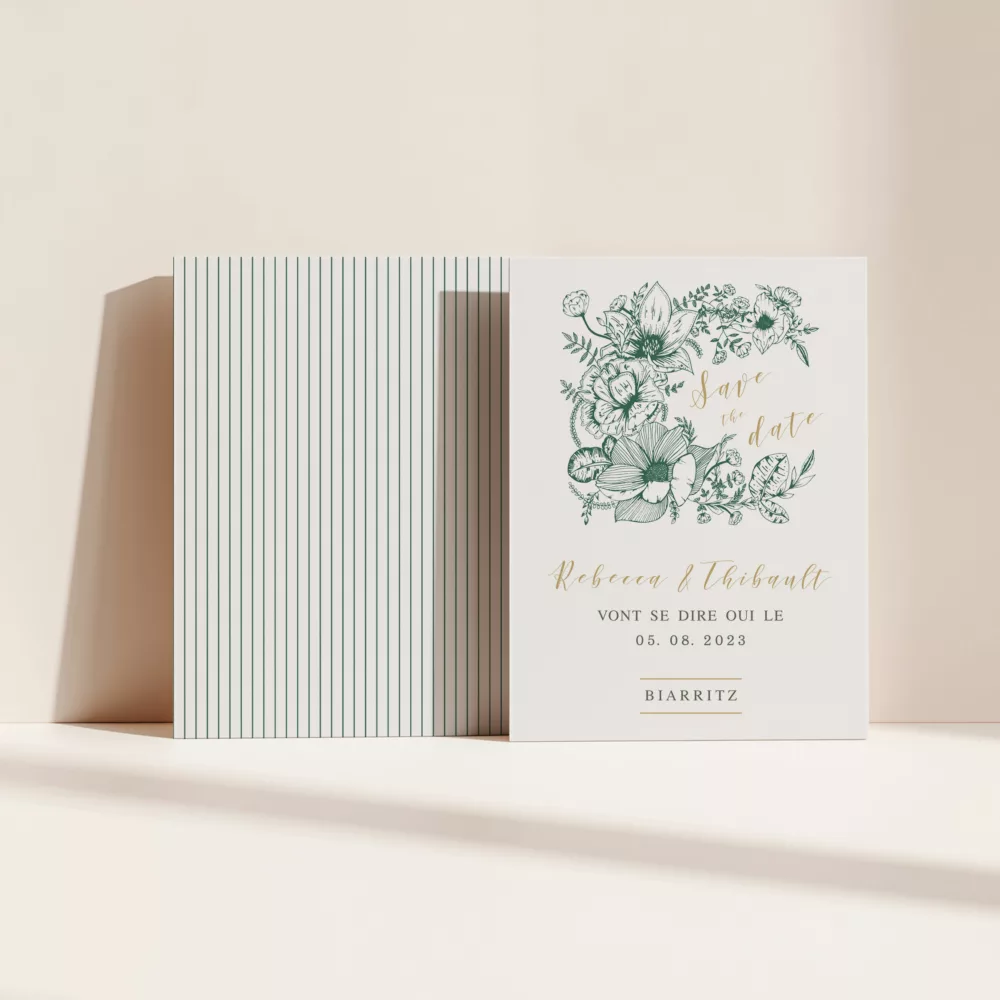 Save the Date Vintage Bloom - Maison Célestine
