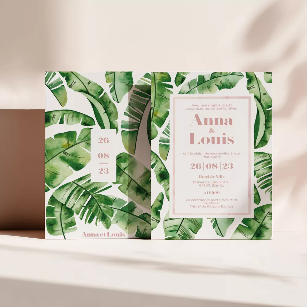 Faire-part de mariage banana Life - Maison Célestine