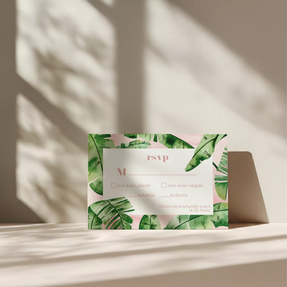Carton réponse de mariage Banana Life - Maison Célestine