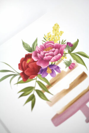 Carte Anniversaire Flower Cake - Maison Célestine