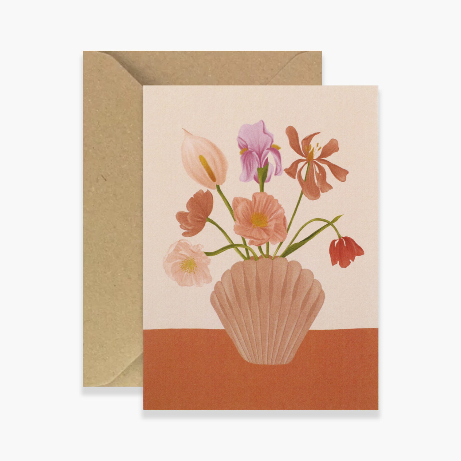 Carte vase coquillage - Maison Célestine