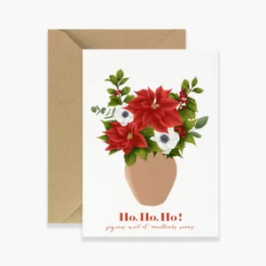 Carte de voeux Bouquet de Noël Les Poinsettias - Maison Célestine