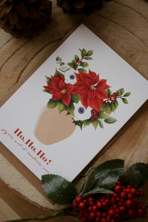 Carte de voeux Bouquet de Noël Les Poinsettias - Maison Célestine