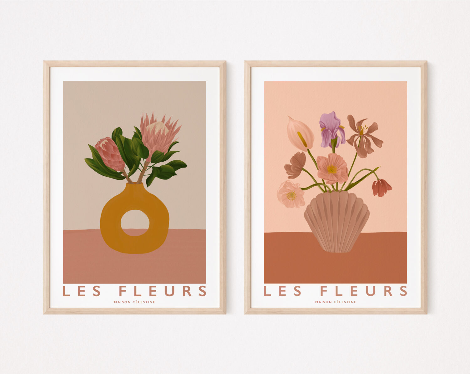 Duo d'affiches Les Fleurs - Maison Célestine