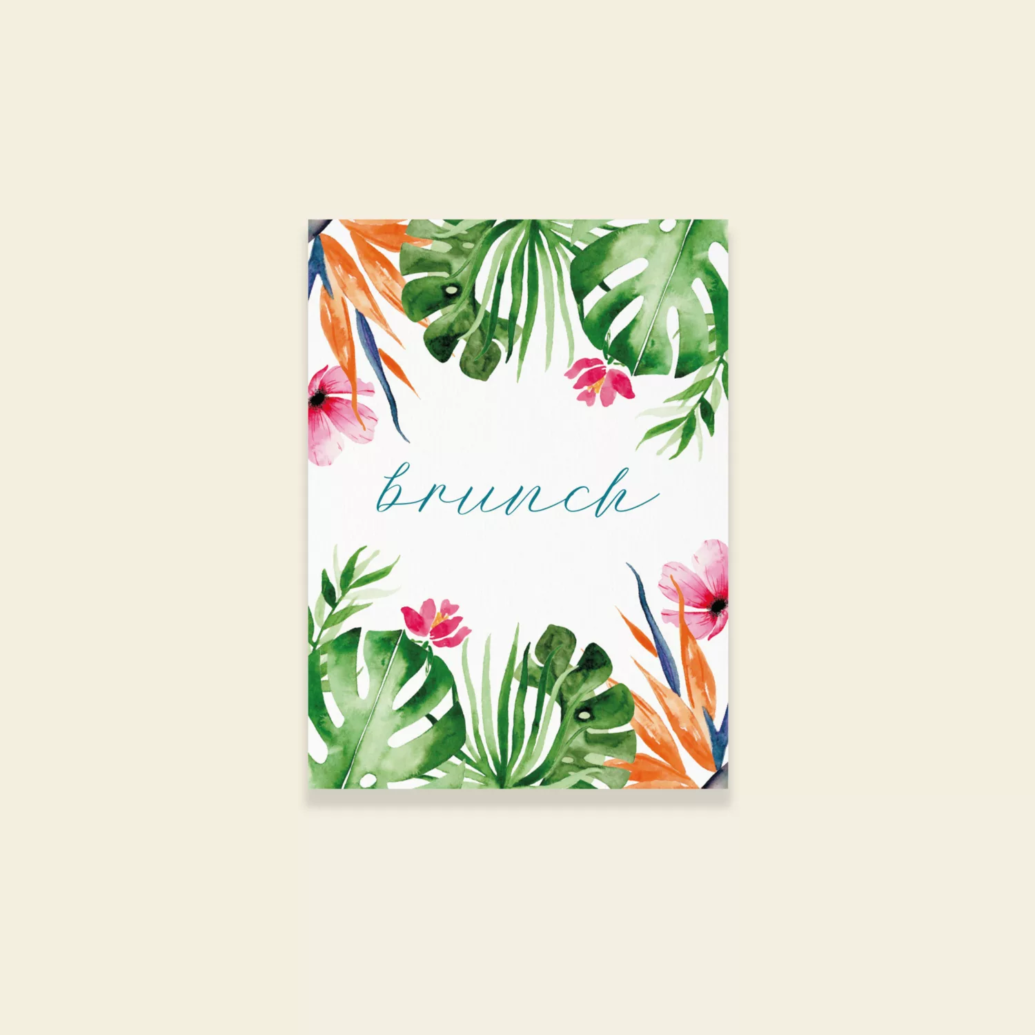 Carton invitation brunch Tropical Pop - Maison Célestine