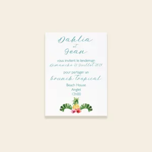 Carton invitation brunch Tropical Pop - Maison Célestine