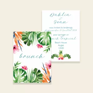 Carton invitation brunch Tropical Pop - Maison Célestine