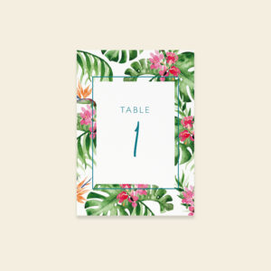 Numéro / Nom de table Tropical Pop - Maison Célestine