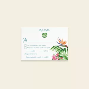 Carton RSVP Tropical Pop - Maison Célestine