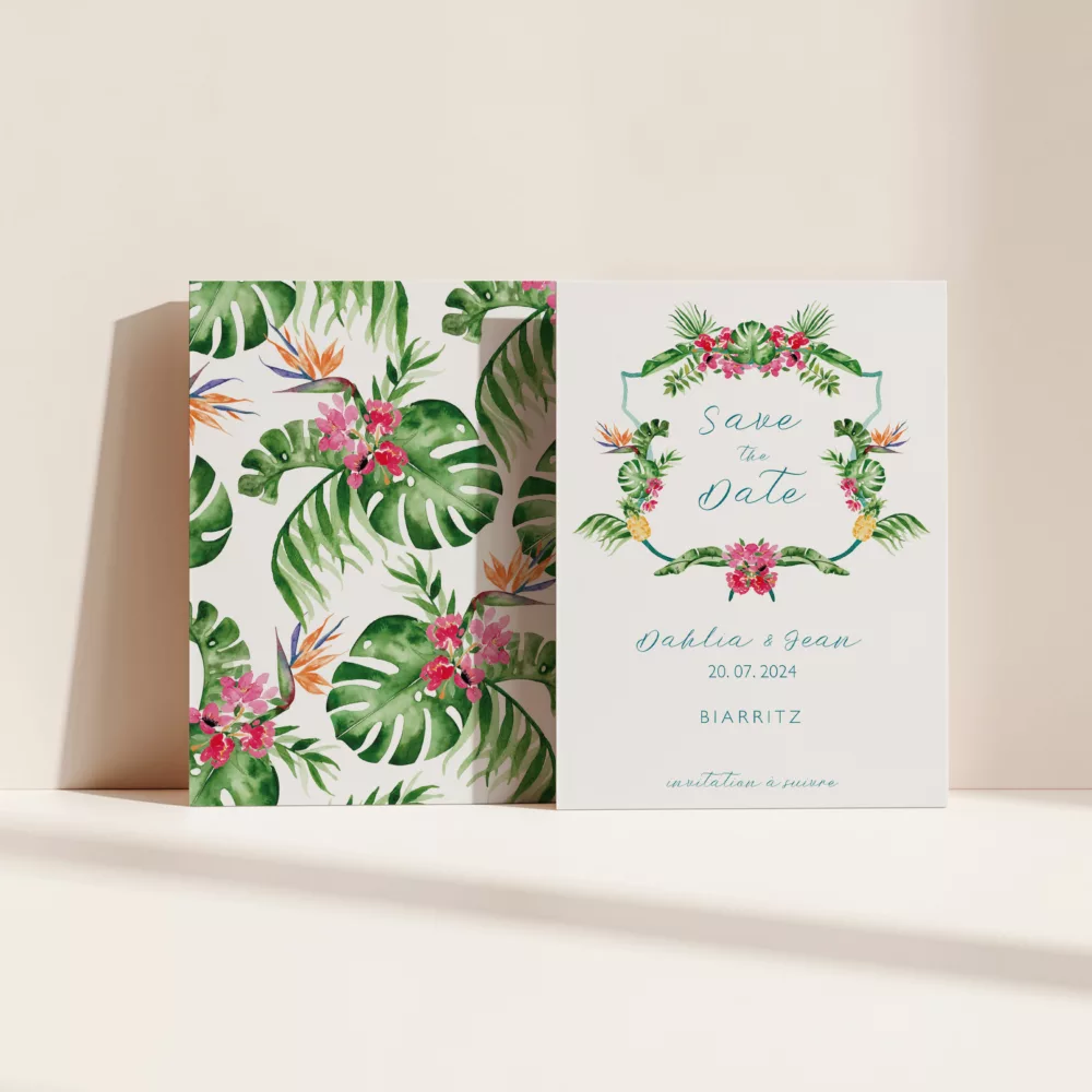 Save the Date Tropical Pop - Maison Célestine