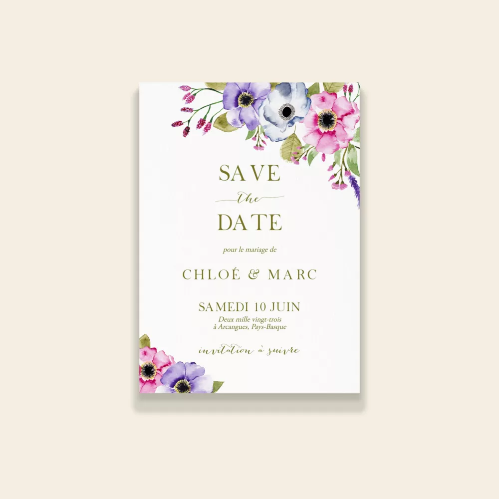Save the date mariage champêtre - Balade Champêtre - Maison Célestine