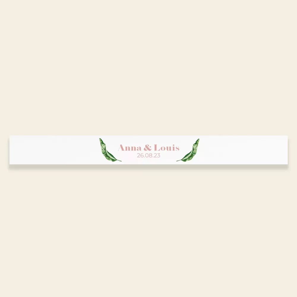 Belly-band pour faire-part de mariage exotique Banana Life - Maison Célestine