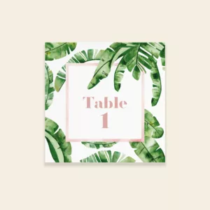 Numéro/nom de tables de mariage exotique Banana Life - Maison Célestine