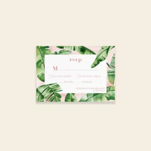 Carton RSVP de mariage exotique Banana Life - Maison Célestine