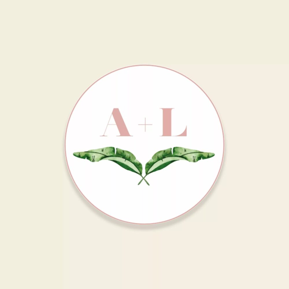 Sticker de mariage exotique Banana Life - Maison Célestine