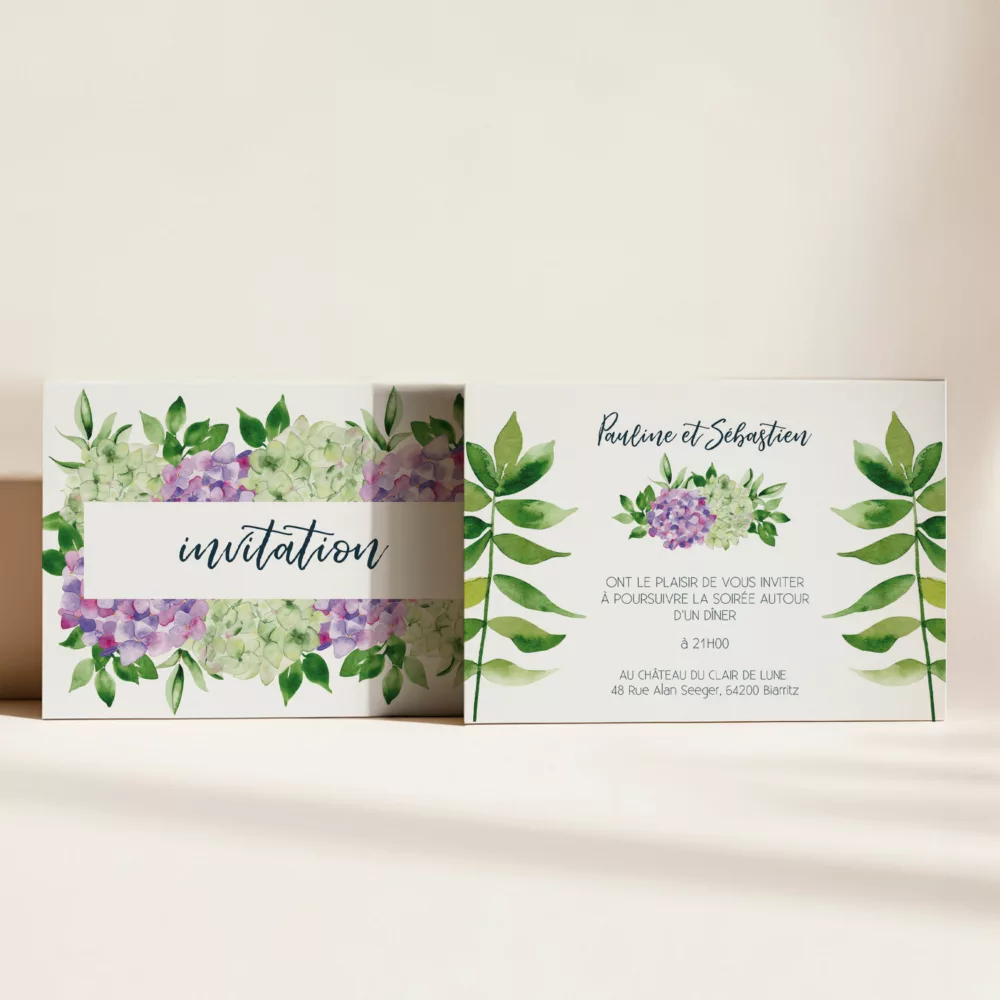 Carton dîner mariage Biarritz - Maison Célestine