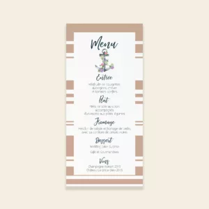 Menu de mariage Biarritz - Maison Célestine