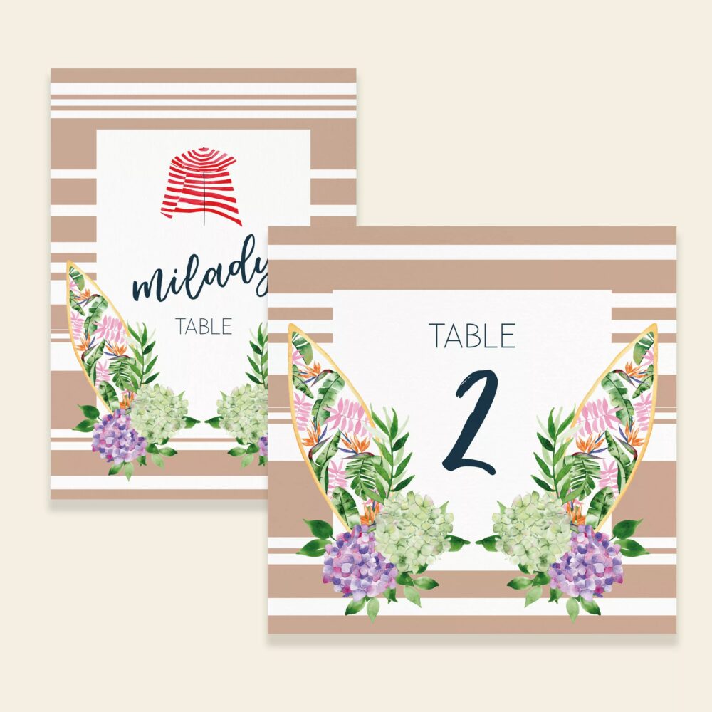 Numéro Nom de Table de Mariage Biarritz - Maison Célestine