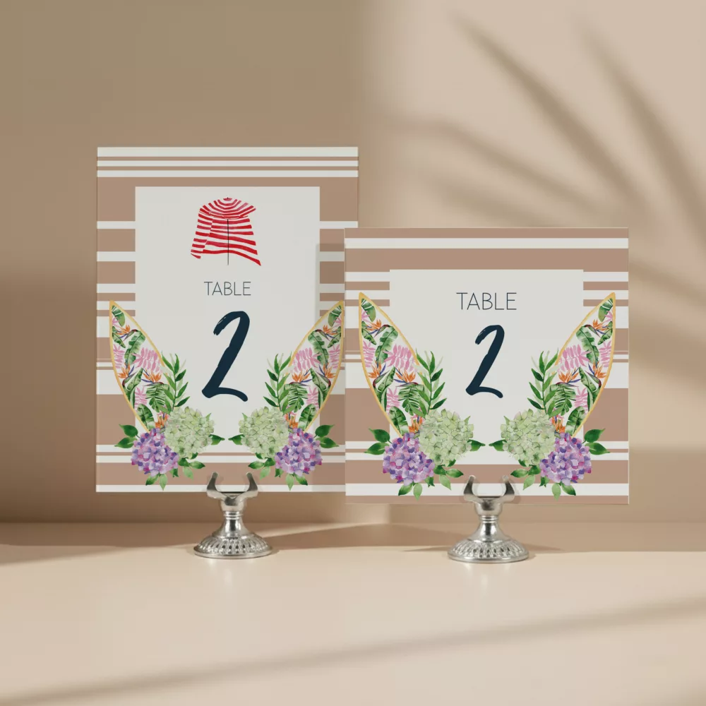 Numéro de table mariage Biarritz