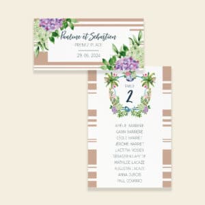 Plan de table de mariage Biarritz - Maison Célestine