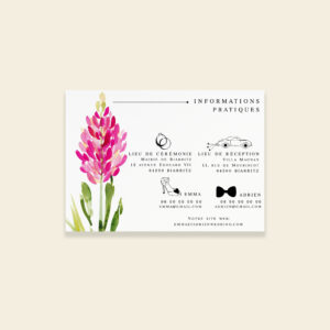 Carton programme de mariage floral - Bloomy Wild - Maison Célestine