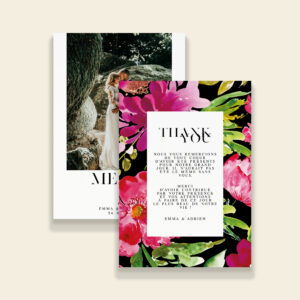 Carton remerciements mariage floral - Bloomy Wild - Maison Célestine