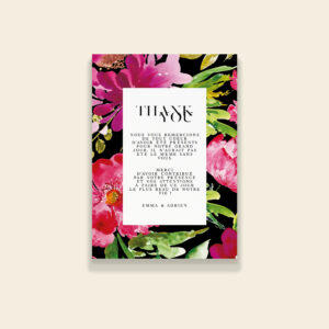 Carton remerciements mariage floral - Bloomy Wild - Maison Célestine