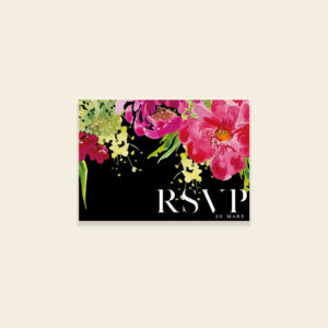 Carton réponse RSVP de mariage floral - Bloomy Wild - Maison Célestine