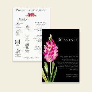 Carton welcome bag de mariage floral - Bloomy Wild - Maison Célestine