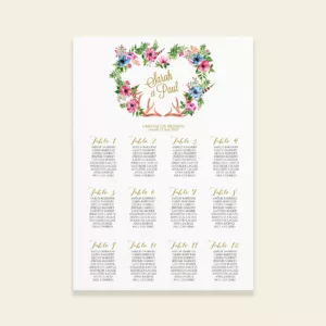 Plan de table de mariage bohème - Bohowild - Maison Célestine