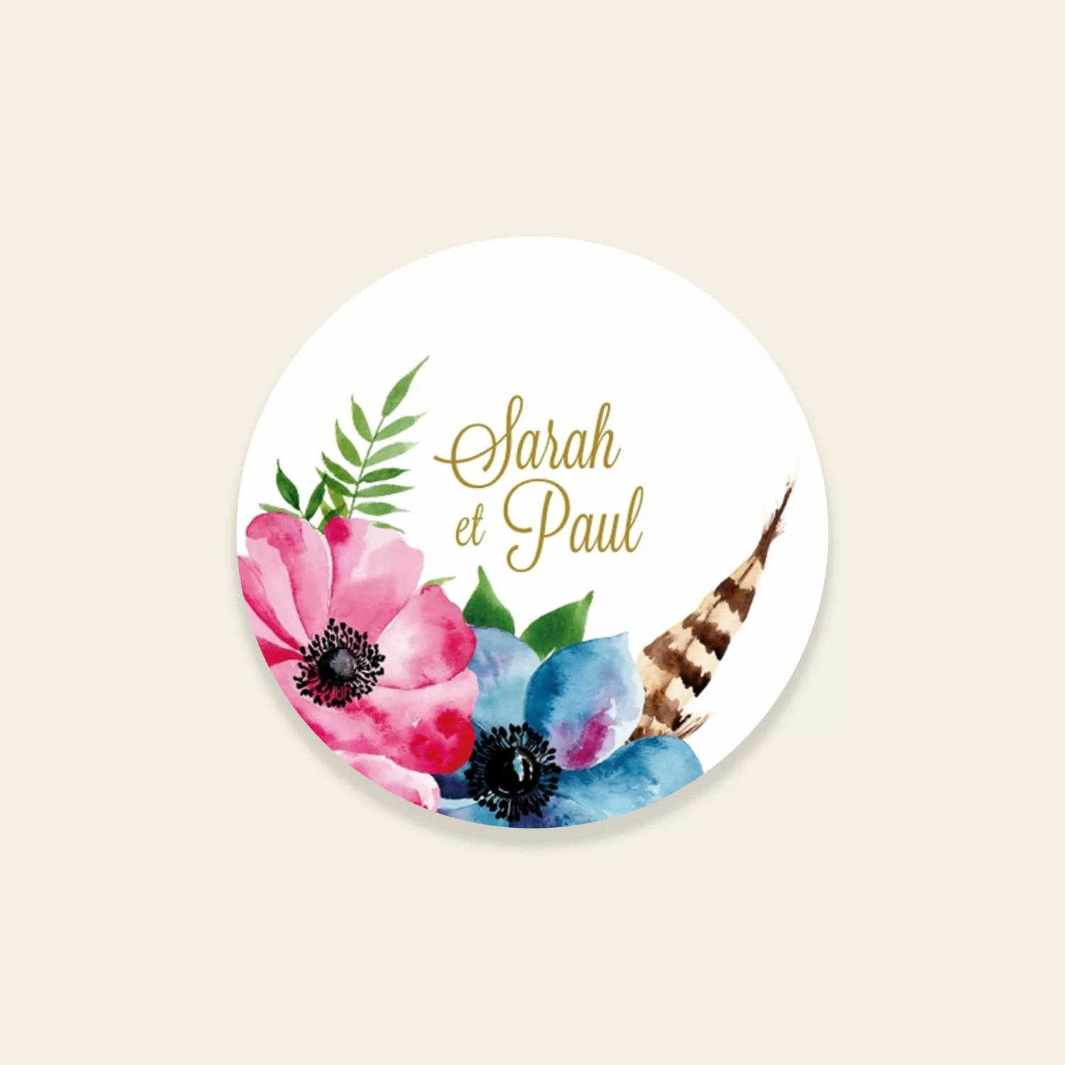 Sticker de mariage bohème - Bohowild - Maison Célestine