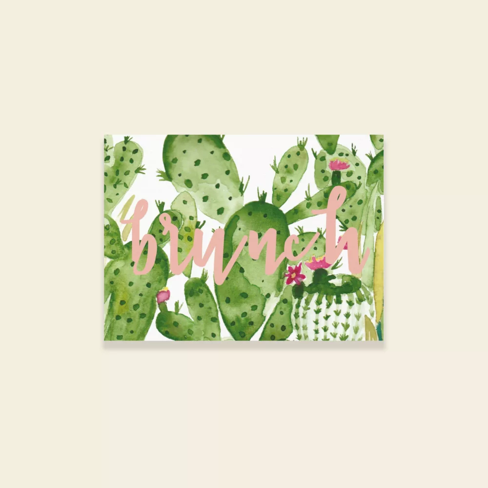 Carton invitation brunch de mariage cactus - Cactus Garden - Maison Célestine