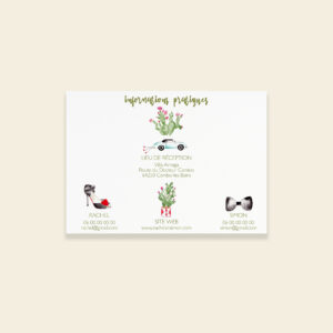 Carton programme de mariage cactus - Cactus Garden - Maison Célestine