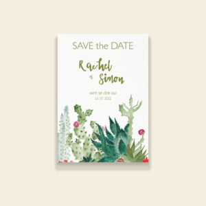 Save the date mariage cactus - Cactus Garden - Maison Célestine