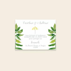 Carton invitation brunch mariage Palm Springs - Maison Célestine