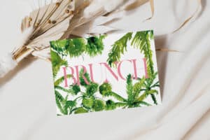 Carton invitation brunch mariage Palm Springs - Maison Célestine