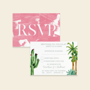 Carton réponse RSVP Palm Springs - Maison Célestine